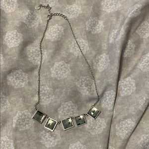Square diamond necklace